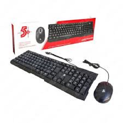 Kit Teclado e Mouse Óptico com Fio - Cód. 374
