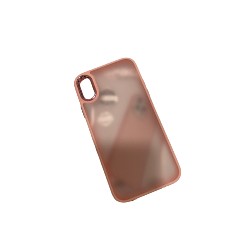 CAPA DE ACRÍLICO FOSCA IPHONE XR COR PRETA E ROSA 100000010 - Cód. 200