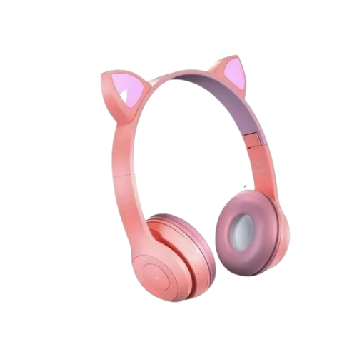 FONE ORELHINHA BLUETOOTH ESTERÉO ORELHA DE GATO KA-920 CAT ROSA 109160001 - Cód. 114