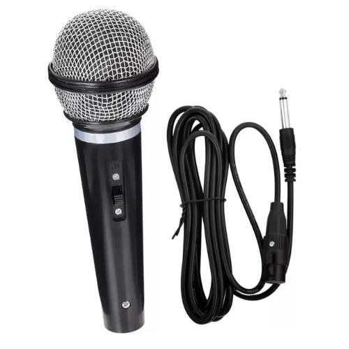 Microfone Profissional Com Fio Cabo P10 200cm - Cód. 518