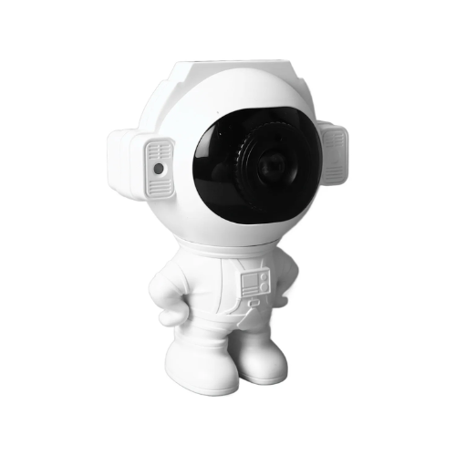 Luminária Projetor Astronauta Som Robô Branco 127/220v