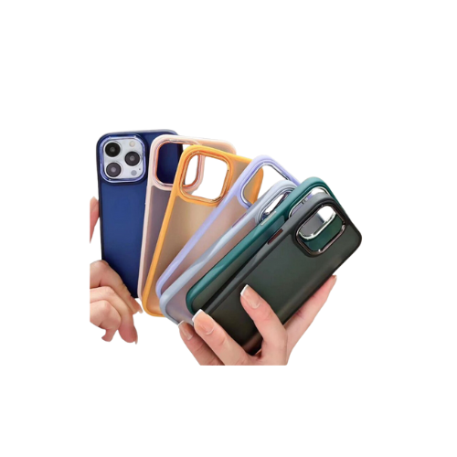 CAPA DE ACRÍLICO FOSCA IPHONE XR COR PRETA E ROSA 100000010