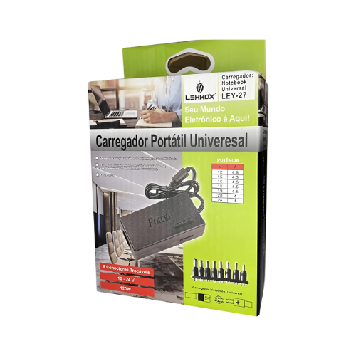 Carregador Port&aacute;til Universal Notebook - Cód. 523