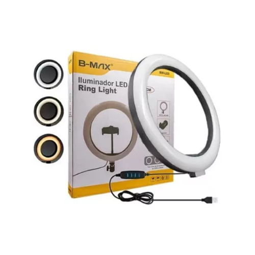 ILUMINADOR RING LIGHT LED 10 POLEGADAS 23CM B-MAX BM-L03 109160010