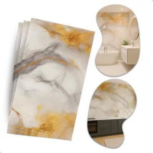 10 Placas Adesivas 30x60 Decorativas Marmore Revestimento Autocolante Parede Piso Porcelanato Painel 3d Adesivo Banheiro Quarto Sala Cozinha COD QZ 88