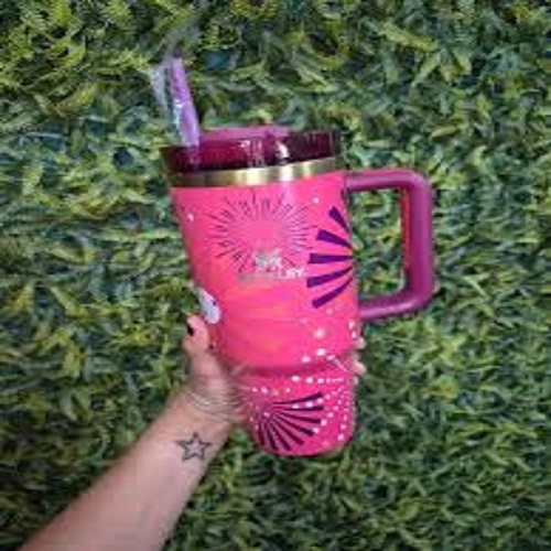 Copo Térmico 1200ml Inox Com Tampa E Alça Barbie - Cód. 335