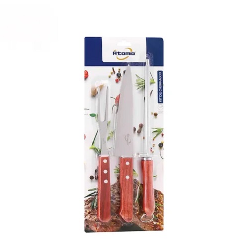 Kit de Churrasco 3 Peças Átomo - Cód. 363