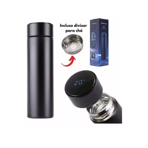 Garrafa Térmica Em Aço Inox Temperatura Digital Led 500ml 100000037