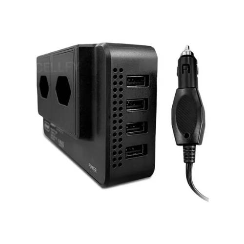 INVERSOR TENSÃO 12v 110v VEICULAR 300W CONVERSOR 4 PORTA USB 109160019