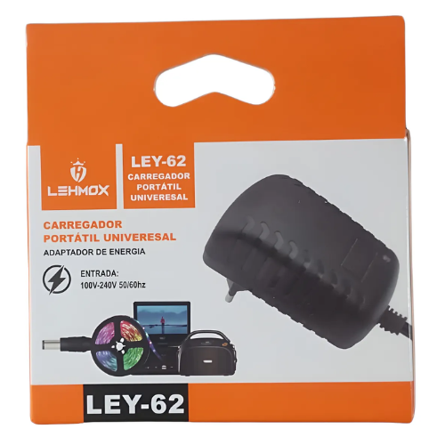 Carregador e Fonte Portátil Universal 12v / 3a Ley-62