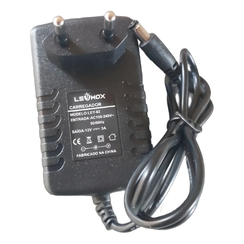 Carregador e Fonte Portátil Universal 12v / 3a Ley-62