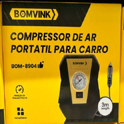 Compressor de Ar Portátil para Carro Bomvink BOM-8904 - Cód. 444