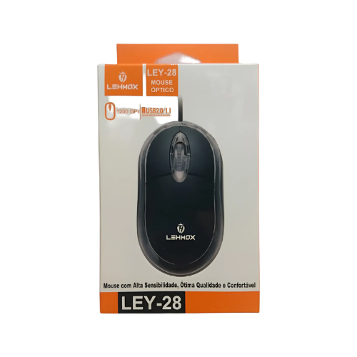 Mouse Mini Óptico 1200dpi Fio Preto Usb 2.0 Top Preto