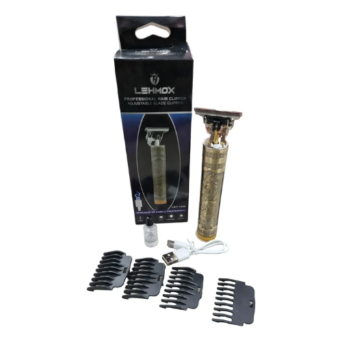 Aparador de Cabelo Profissional Lâmina Ajustável Bateria USB-C Prateado