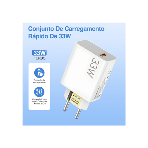 Carregador Turbo Power 33w Compatível V8