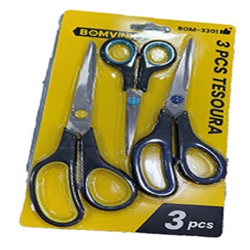 Kit 3 Tesouras em Aço Inox - Cód. 349
